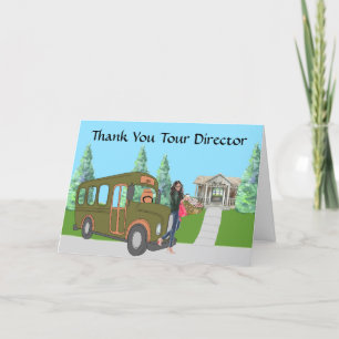 Carte de remerciements pour le Tour Director Bus &