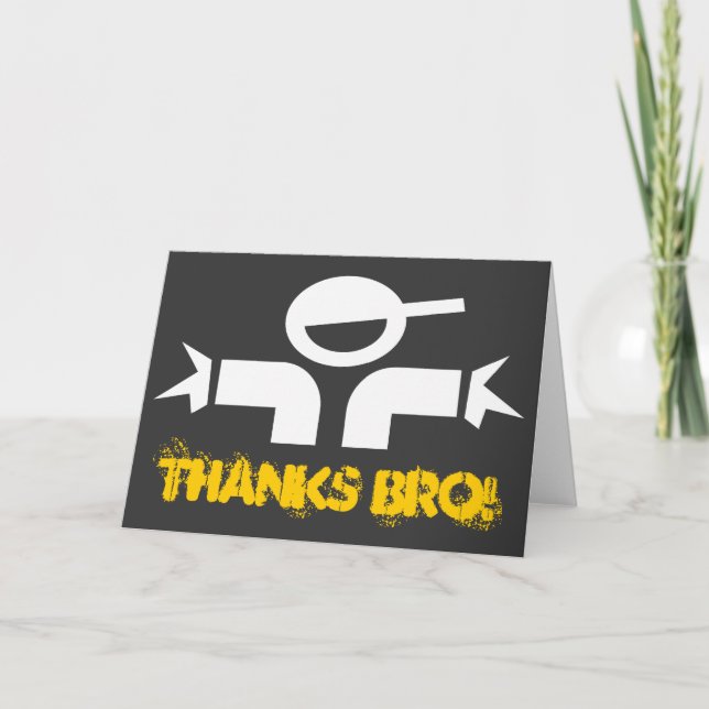 Carte de remerciements pour les frères qui disent  (Devant)