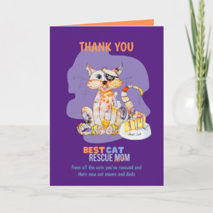 Carte de remerciements pour SECOURT CAT MOM Foster