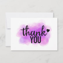 Carte de remerciements pourpre