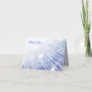 Carte De Remerciements POUTRES DE Bat mitzvah DE BARRE LUMINEUSE