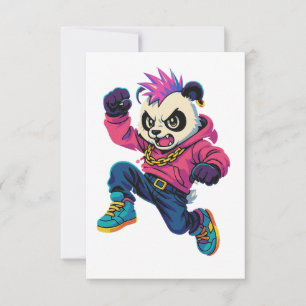 Carte De Remerciements Pouvoir de Panda Punk