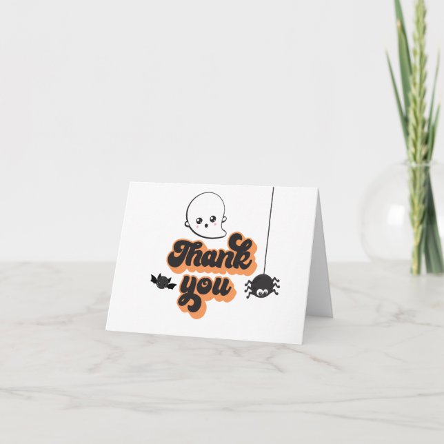 Carte De Remerciements Premier anniversaire Halloween Spooky One (Devant)