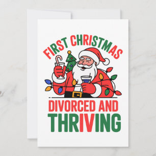 Carte De Remerciements Premier Noël divorcé et prospère Noël