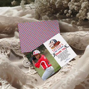 Carte De Remerciements Première année de baseball bas 1er anniversaire