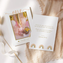 Première Anniversaire Boho Arc-en-ciel Rose Or Pho