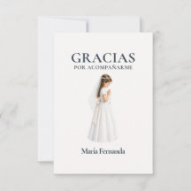 Première communion élégante Fille priant
