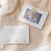 Première photo de anniversaire Écriture élégante