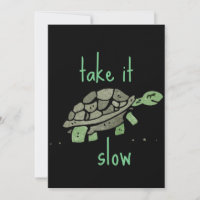 Prenez-le Lent Cute Turtle Motivational Cute Cadea