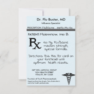 Carte De Remerciements Prescription RX amusante