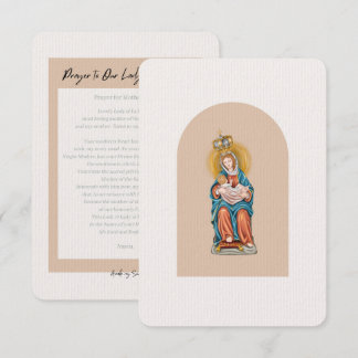 Carte De Remerciements Prière pour la Mère - Notre-Dame du Leche