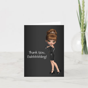 Carte De Remerciements Princess Diva Thank You Cards
