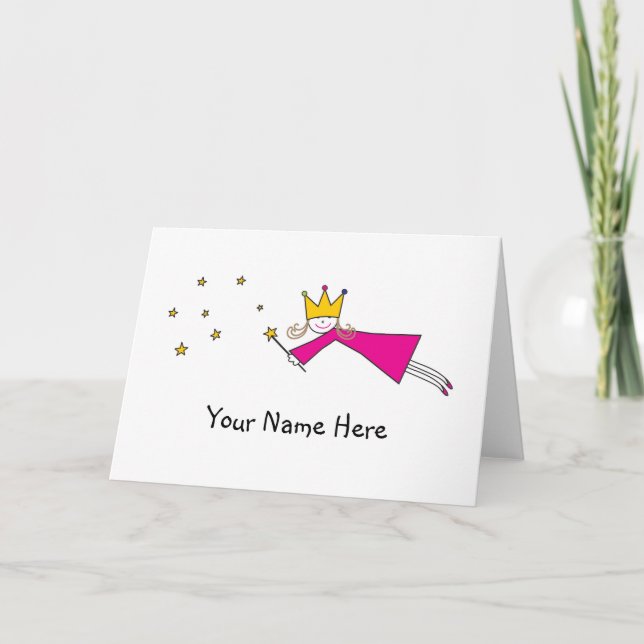 Carte De Remerciements Princesse Fairy Notes (Devant)