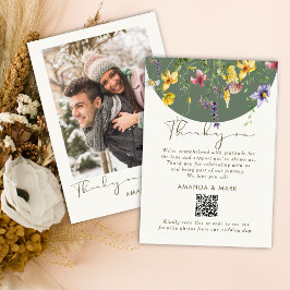 Carte De Remerciements Printemps Automne Boho Fleur sauvage Bloom Whimsic