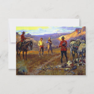 Carte De Remerciements "Pris avec les marchandises" par Charles M Russell