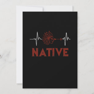 Carte De Remerciements Prise en charge native de Heartbeat Native America