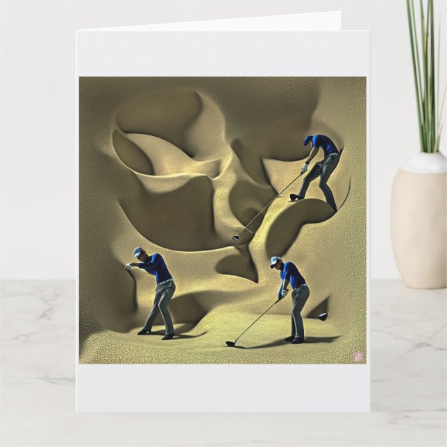 Carte De Remerciements Problème de Bunker - Big Golf Card (Devant)
