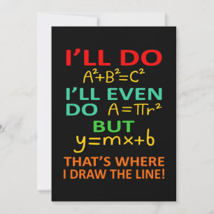 Carte De Remerciements Professeur de Mathématiques Équation Mathématiques