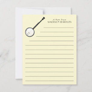 Carte De Remerciements Professeur de musique de Banjo