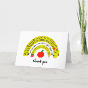 Carte De Remerciements Professeur Rainbow School Bus Driver Appréciation