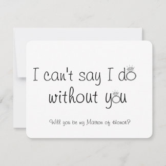 Carte De Remerciements Proposition de la servante d'honneur