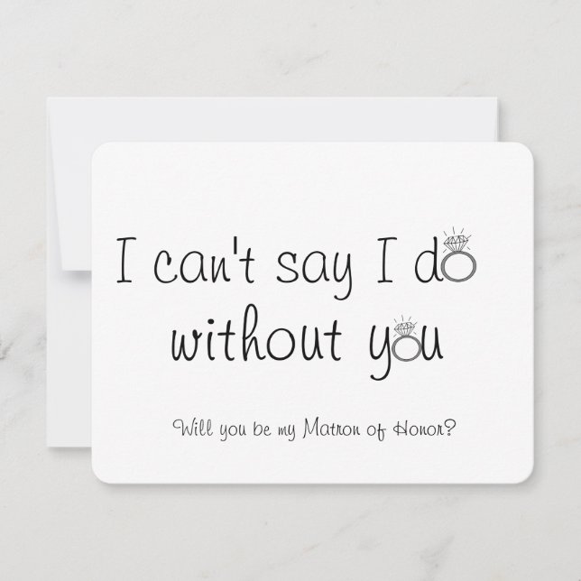 Carte De Remerciements Proposition de la servante d'honneur (Devant)