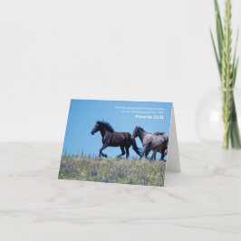 Carte De Remerciements Proverbes 21:31 Sauvage Cheval Bible Verse