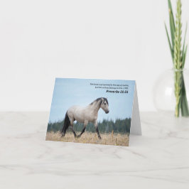Carte De Remerciements Proverbes 21:31 Sauvage Cheval Bible Verse