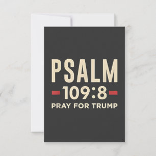 Carte De Remerciements Psaume 109:8 Priez pour la religion de l'inaugurat