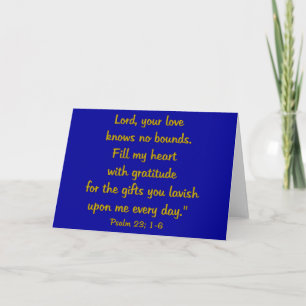 Carte De Remerciements psaume de gratitude