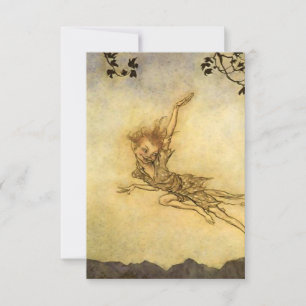 Carte De Remerciements "Puck Flew Through the Air" par Arthur Rackham