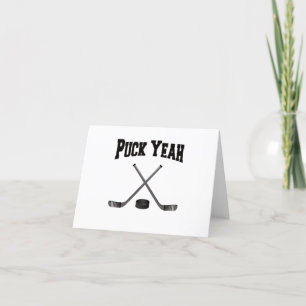 Carte De Remerciements Puck Ouais Hockey