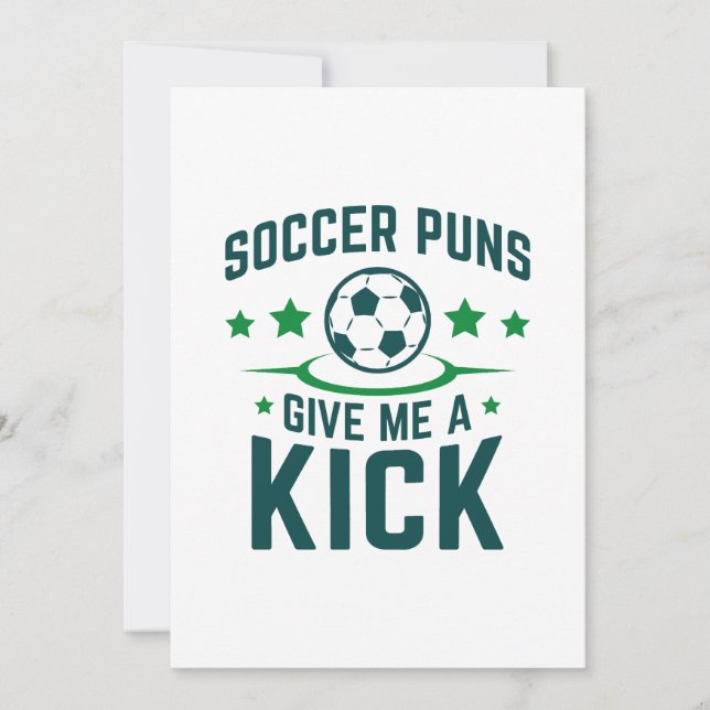 Carte De Remerciements Puns De Football Me Donner Un Coup De Pied (Devant)