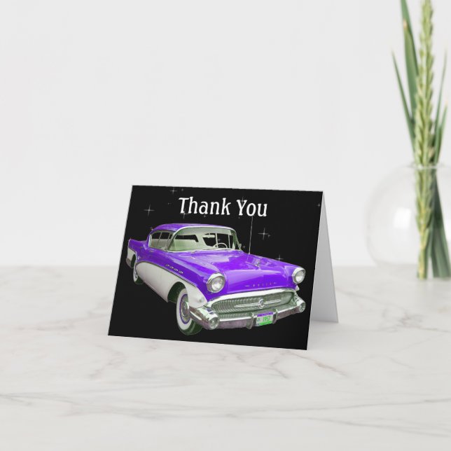 Carte De Remerciements Purple Classic Muscle (Devant)