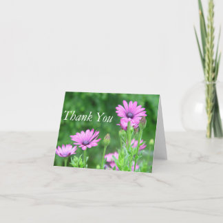 Carte De Remerciements Purple Daisies-Merci note