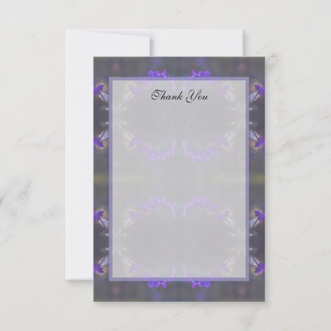 Carte De Remerciements Purple Floral Garden (Devant)