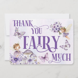 Carte De Remerciements Purple Floral Thank You Fairy Much