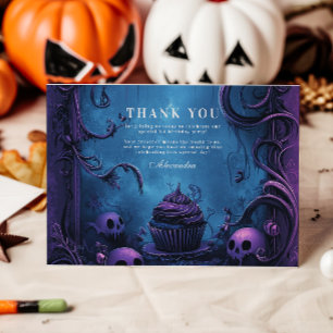 Carte De Remerciements Purple gothique Éffrayant UN Anniversaire