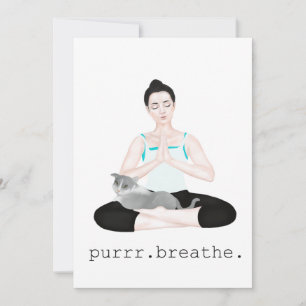 Carte De Remerciements purr. respirer