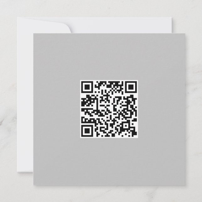 Carte De Remerciements Qr Code Clean Monochrome Classic Graffiti Heart (Dos)