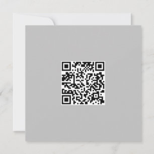 Carte De Remerciements Qr Code Clean Monochrome Classic Graffiti Heart