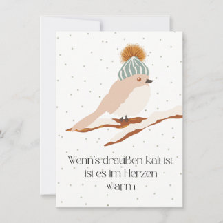 Carte De Remerciements Quand il fait froid...