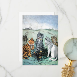 Carte De Remerciements Que ferons-nous des plumes de Louis Wain