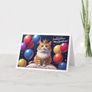 Carte De Remerciements Que votre indépendance soit magnifique - Chat