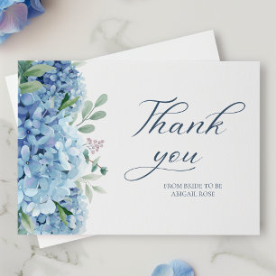 Carte De Remerciements Quelque chose de bleu avant de faire Fête des mari