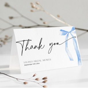 Carte De Remerciements Quelque chose de bleu boue nouer la nuptiale