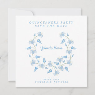 Carte De Remerciements Quinceañera Party Conception Florale Sait the Date