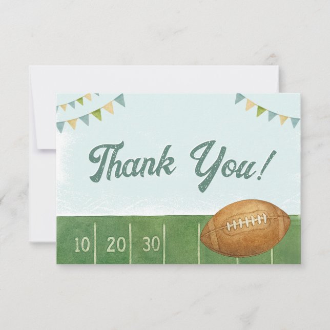 Carte De Remerciements Racine de l'année Football (Devant)
