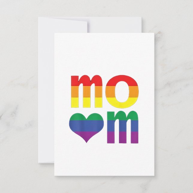 Carte De Remerciements Rainbow LGBT Pride Mois Fête des mères LGBT (Devant)