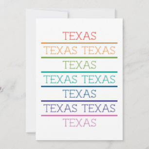 Carte De Remerciements Rainbow Texas, Texas